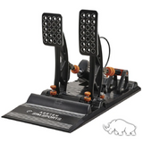 Premium Asetek SimSports Invicta sim racing pedals for brake and throttle with excellent materials.