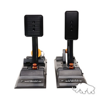 Asetek SimSports S Series Forte Sim Racing Pedals - brake and throttle split set for realistic racing simulation experience.