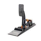 Asetek SimSports S Series Invicta sim racing brake and throttle pedals split set with detailed design.