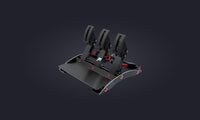 Pedales ClubSport V3 de Fanatec para simulador de carreras en fondo negro