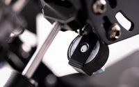 Close-up view of FANATEC ClubSport Pedals V3 Inverted pedal mechanism for simulators