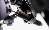 Close-up of Fanatec ClubSport Pedals V3 Inverted for simulators, highlighting detailed engineering and pivot point.