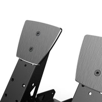 Close-up of MOZA SR-P 2 Pedal Set made with high-strength steel for racing simulators