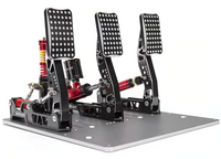 SIMAGIC P2000 3 Pedal Set with 100kg sensor, featuring hydraulic pedals with realistic racing car feel.