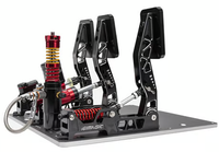 SIMAGIC P2000 3 Pedal Set with 100kg sensor, featuring hydraulic technology for realistic racing car feel.