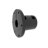 Black mounting hub for Direct Force Pro Wheel Base by Virtual Racing School (VRS) designed for professional racing simulators.