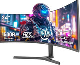 Monitor Gamer Ultrawide 34" UWQHD 165Hz Curvo 1500R (3440x1440) 1ms HDR